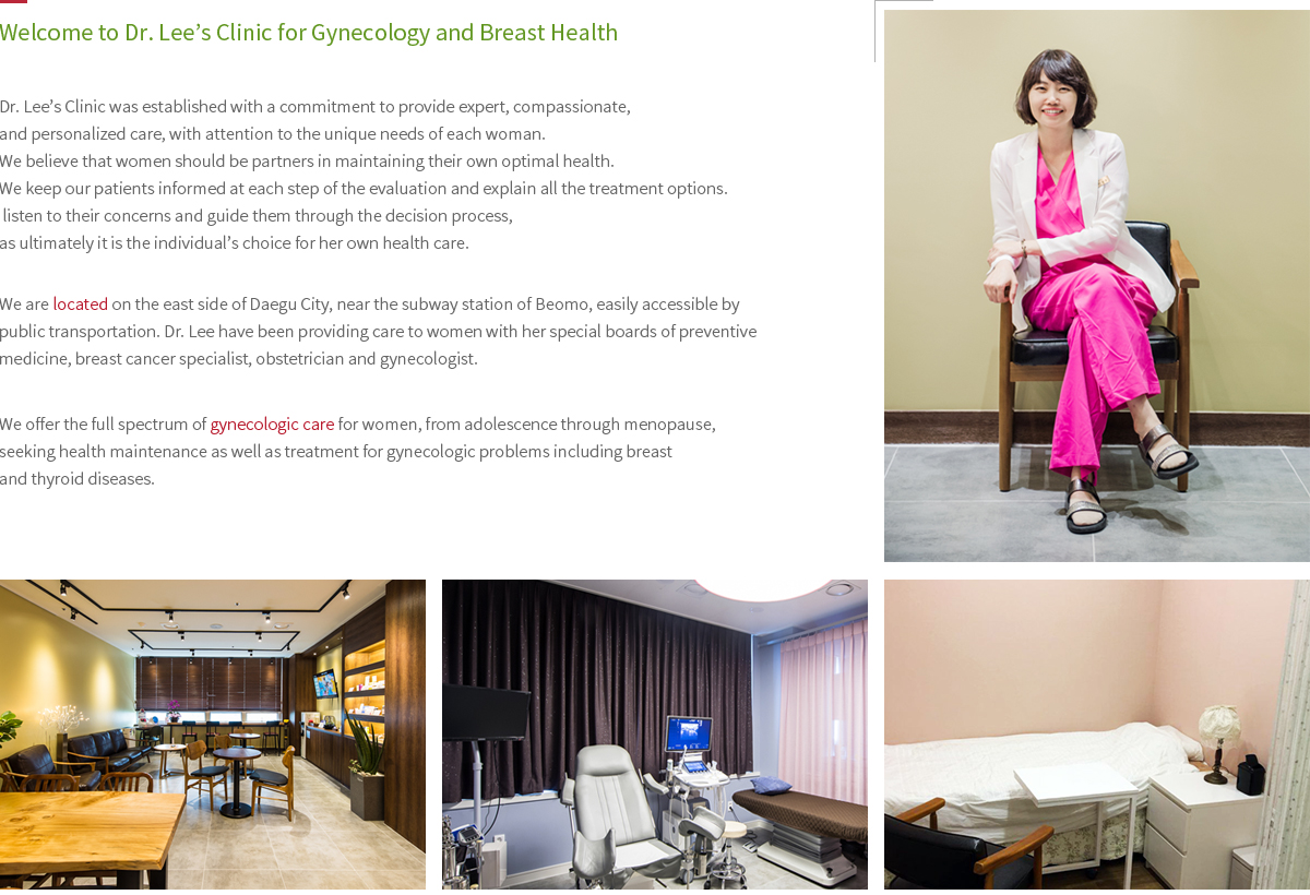 Dr Lee S Clinic For Gynecology And Breast Health